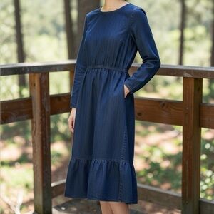 GAP Denim Blue Long Sleeve Dress